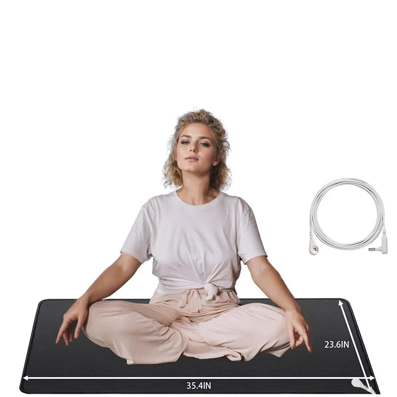 90x60cm Grounding Mat for Improving Sleep Grounding Pad Health With Earthing Cable EMF Recovery Protection Release Electrostatic - SOULVIVALS