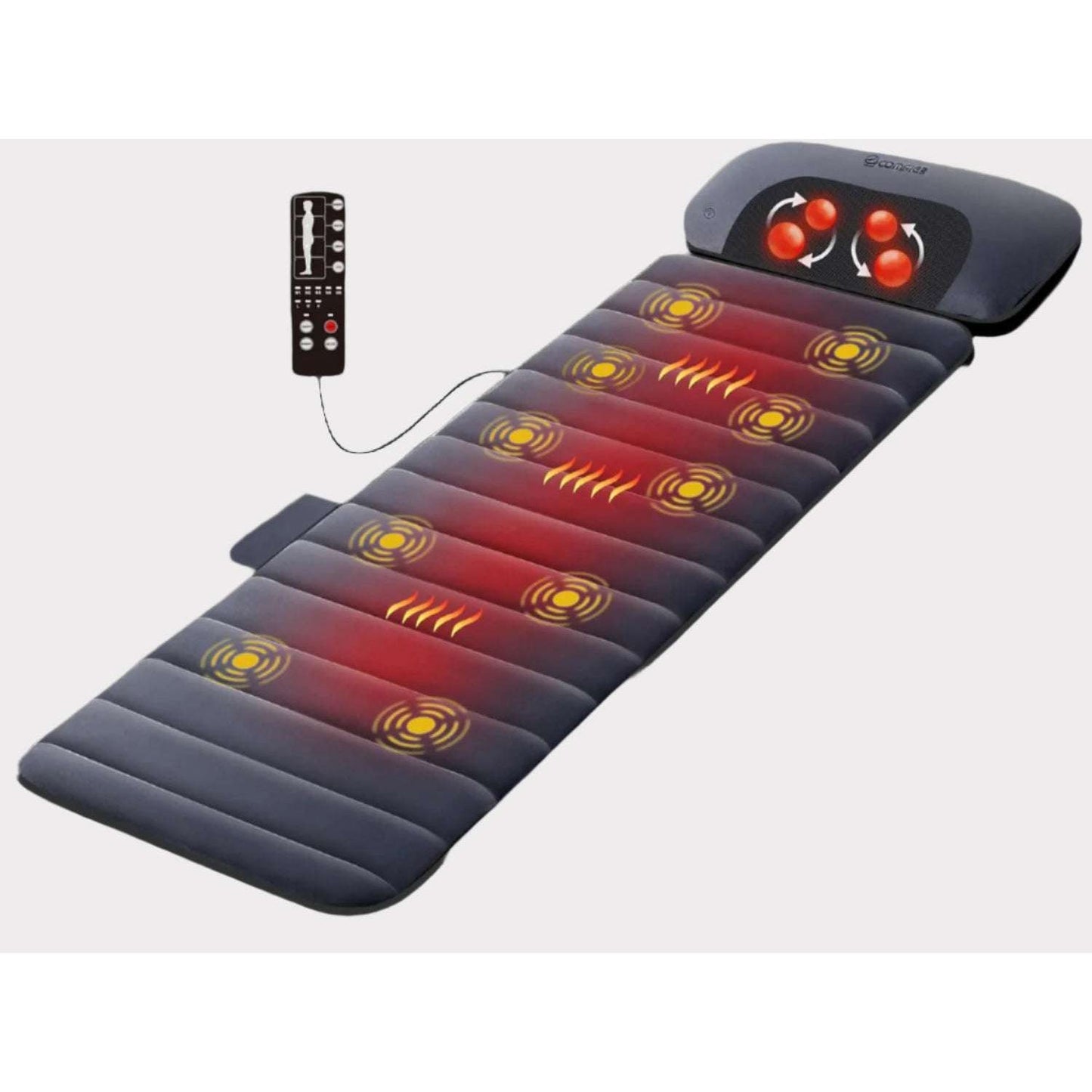 Comfier Colchoneta de Masaje Cuerpo Completo con calefacción, Masajeador de Espalda con Almohada de Masaje Shiatsu Desmontable para el Cuello, 10 Motores vibradores, 4 Almohadillas térmicas - SOULVIVALSSOULVIVALSSOULVIVALSB08N6FMZZY