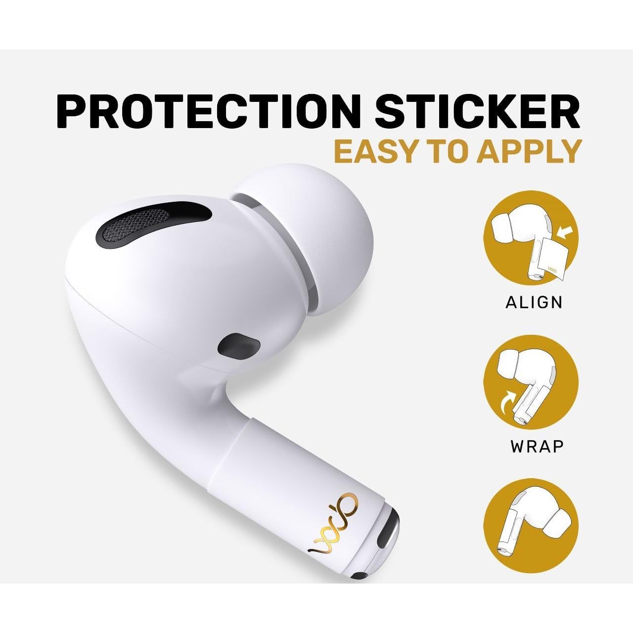 EMF Shield Sticker for AirPods Pro – Lab-Tested Electromagnetic Wave Reduction, Made in USA, Patented Design for 5G & Wireless Devices, Compatible with AirPods Pro 2nd/3rd/4th Gen – WaveBlock