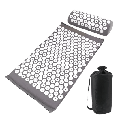 Acupressure Yoga Mat & Pillow - SOULVIVALSSOULVIVALSSOULVIVALS14:200003699#Gray Set with bag