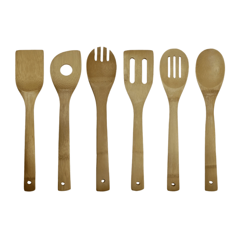 Bamboo Kitchen Utensil Set – 6 Pack Cooking Tools - SOULVIVALSSOULVIVALSSOULVIVALS<none>