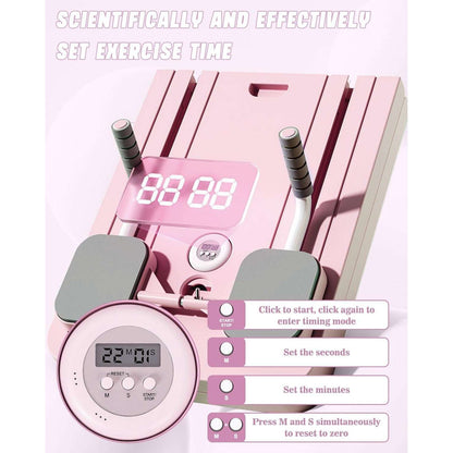 Tabela reformadora de pilates multifuncional dobrável com rolo de abdominais com suporte de cotovelo, máquina de exercício abdominal, recuperação automática e corda de tensão para ginásio em casa - SOULVIVALSSOULVIVALSSOULVIVALSB0DNF5QX2Y