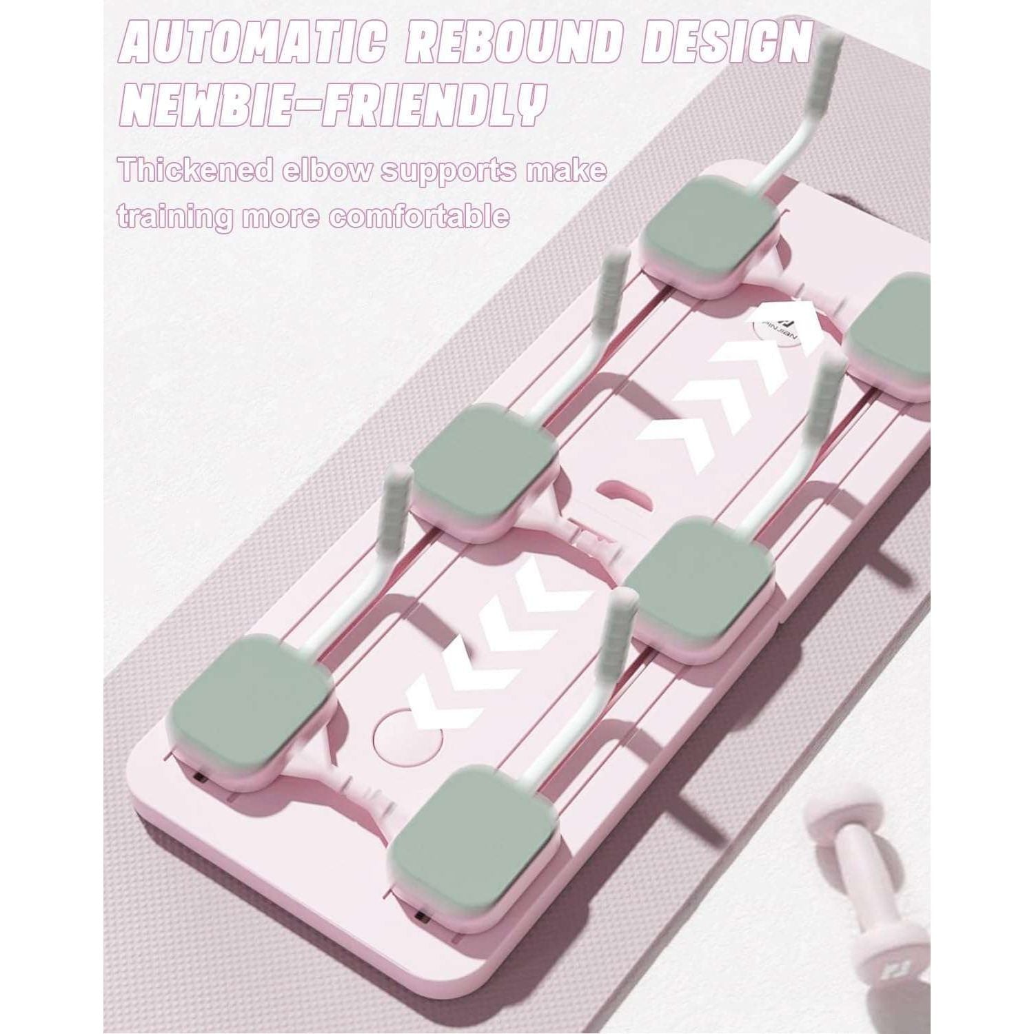 Tabela reformadora de pilates multifuncional dobrável com rolo de abdominais com suporte de cotovelo, máquina de exercício abdominal, recuperação automática e corda de tensão para ginásio em casa - SOULVIVALSSOULVIVALSSOULVIVALSB0DNF5QX2Y
