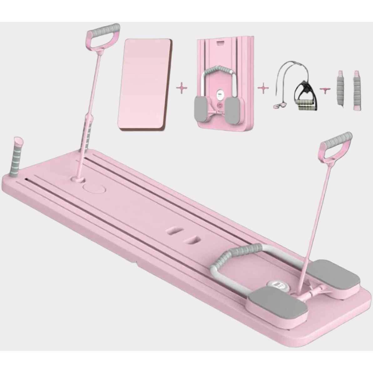Tabela reformadora de pilates multifuncional dobrável com rolo de abdominais com suporte de cotovelo, máquina de exercício abdominal, recuperação automática e corda de tensão para ginásio em casa - SOULVIVALSSOULVIVALSSOULVIVALSB0DNF5QX2Y